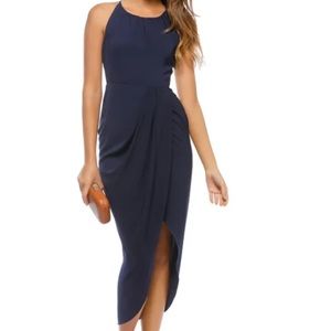 Shona Joy CORE HIGH NECK RUCHED DRESS